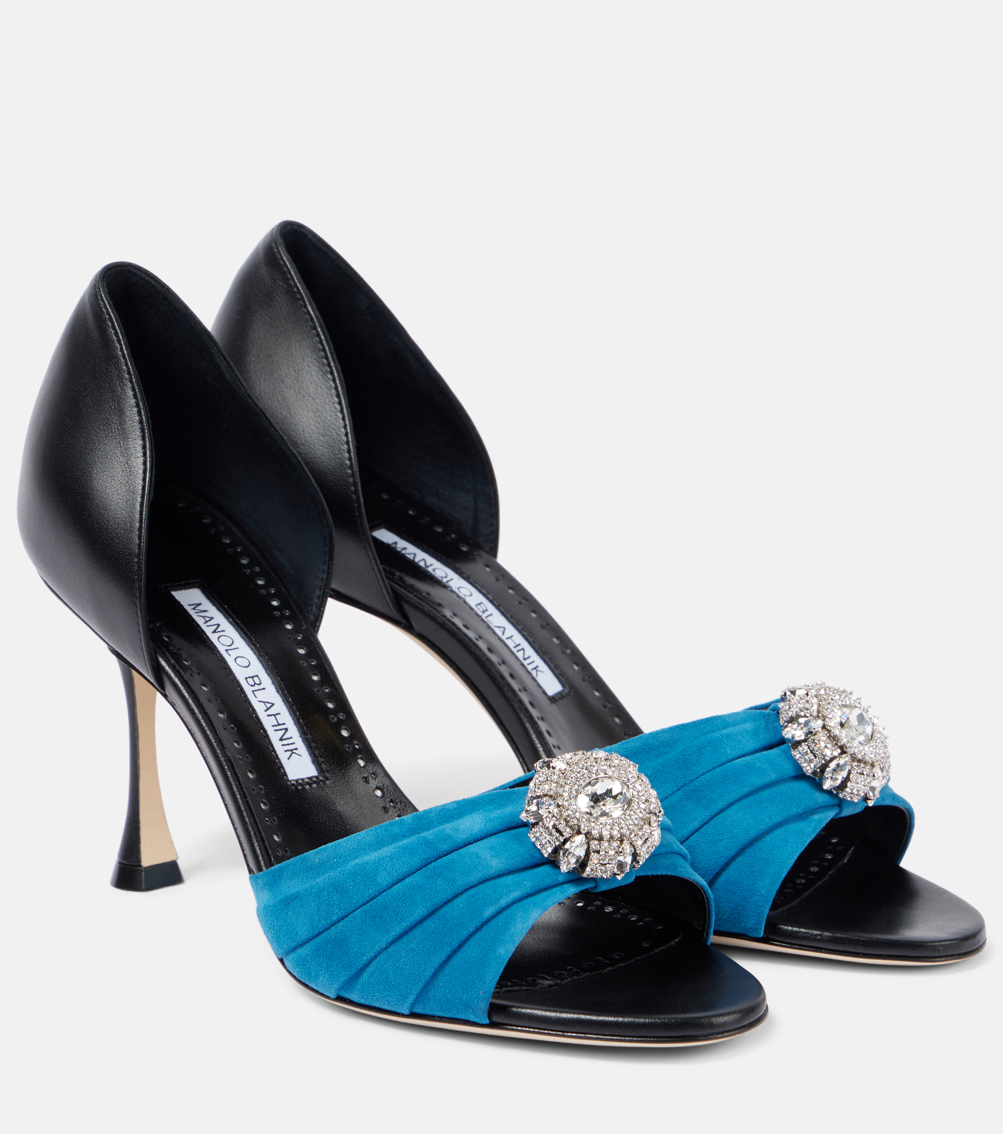 Ansak 90 embellished suede mules - Image 1