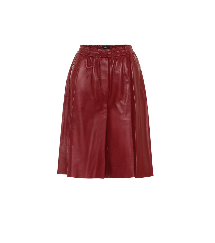 Tomy leather Bermuda shorts