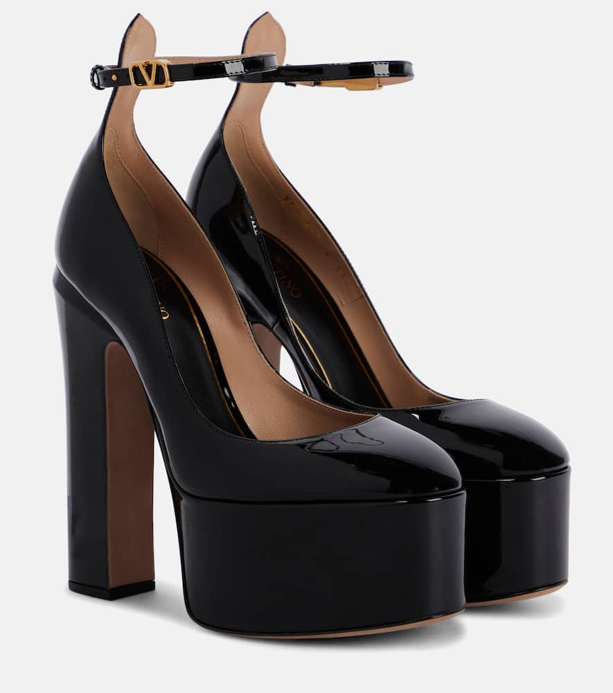 Tan-Go 155 leather platform pumps