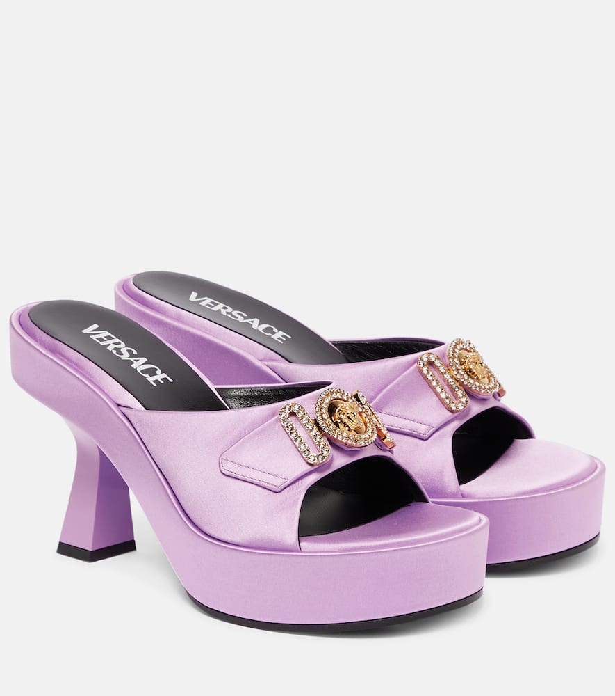 Versace Medusa Biggie satin mules