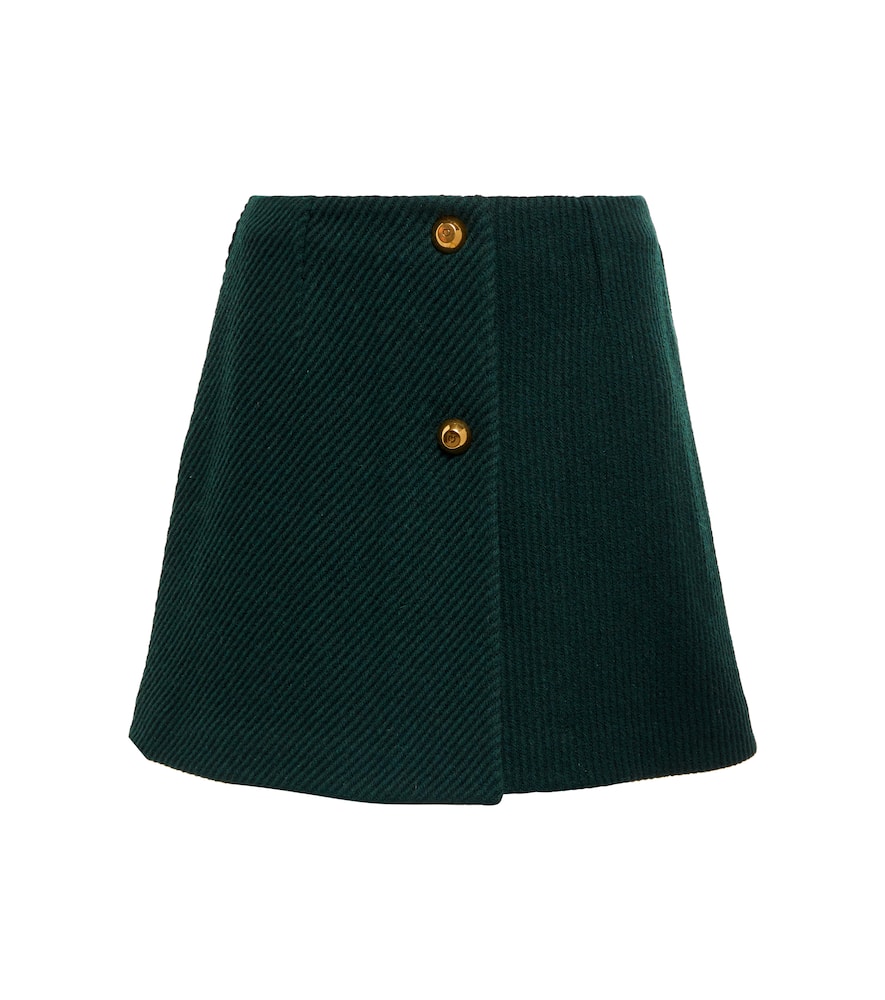 Ferragamo High-rise virgin wool miniskirt