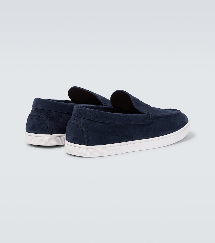 Shop Christian Louboutin Varsiboat Suede Loafers In Marine