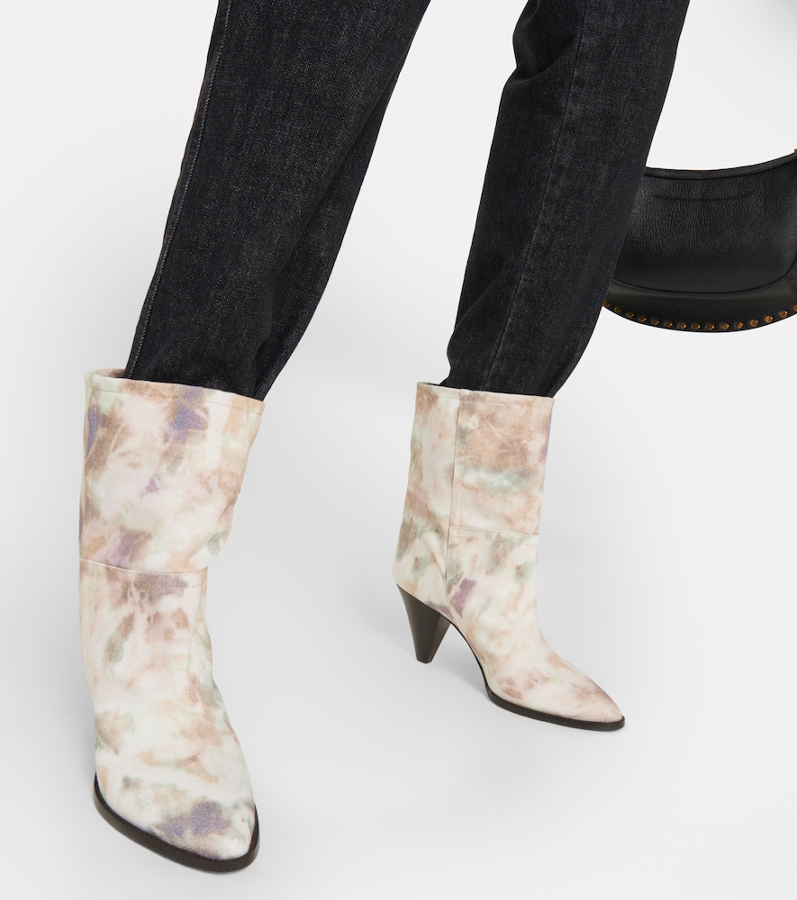 Rouxa Printed Canvas Ankle Boots