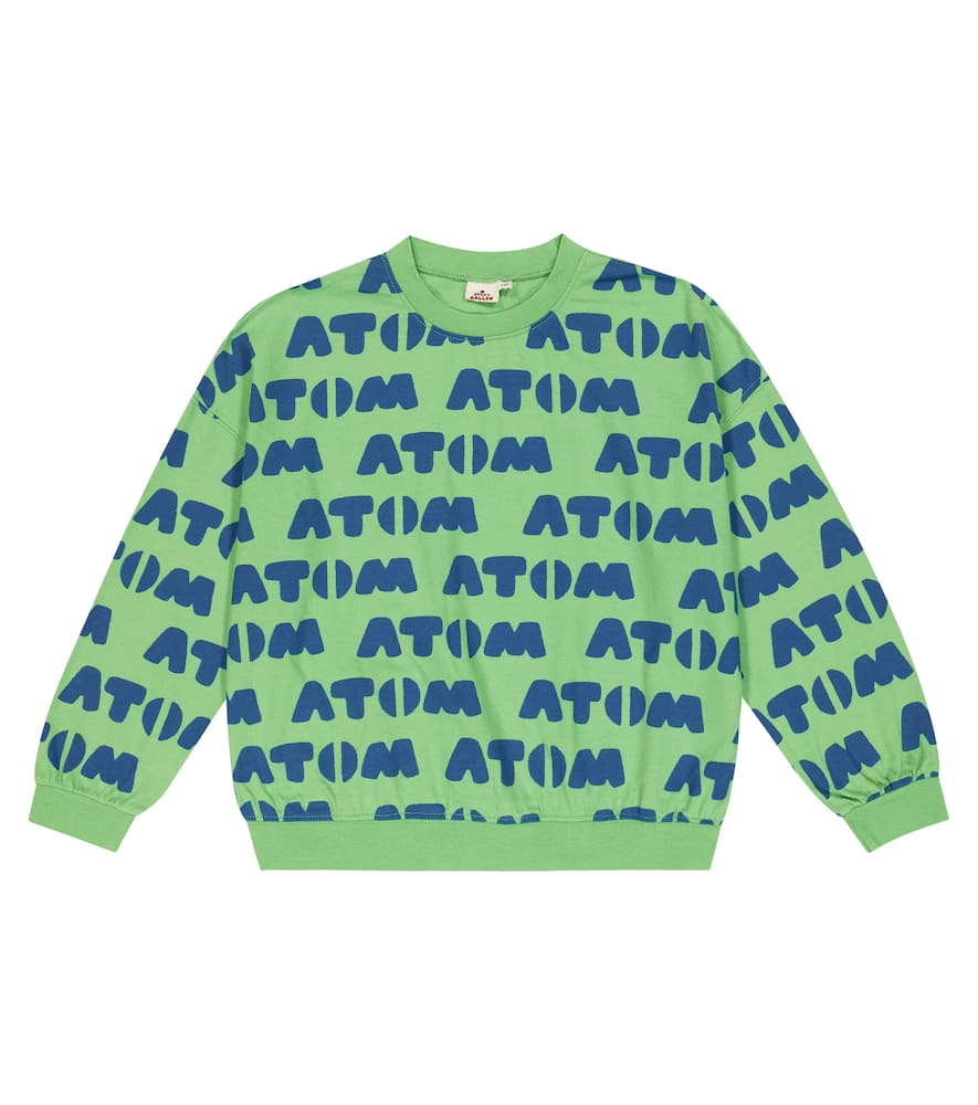 Jellymallow Atom Printed Cotton Sweatshirt In Green