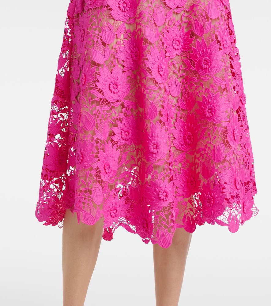  Oscar De La Renta Oscar De La Renta Midikleid Aus Spitze 