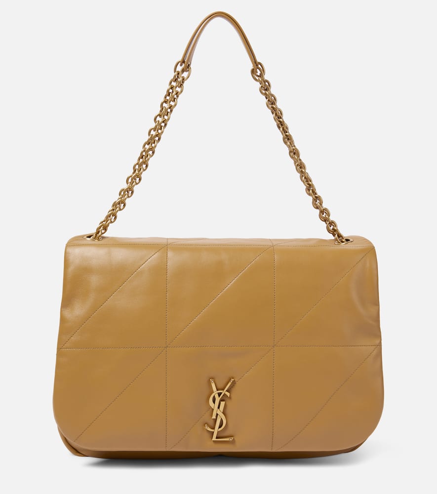 Saint Laurent Jamie Quilted Suede Shoulder Bag In Brown