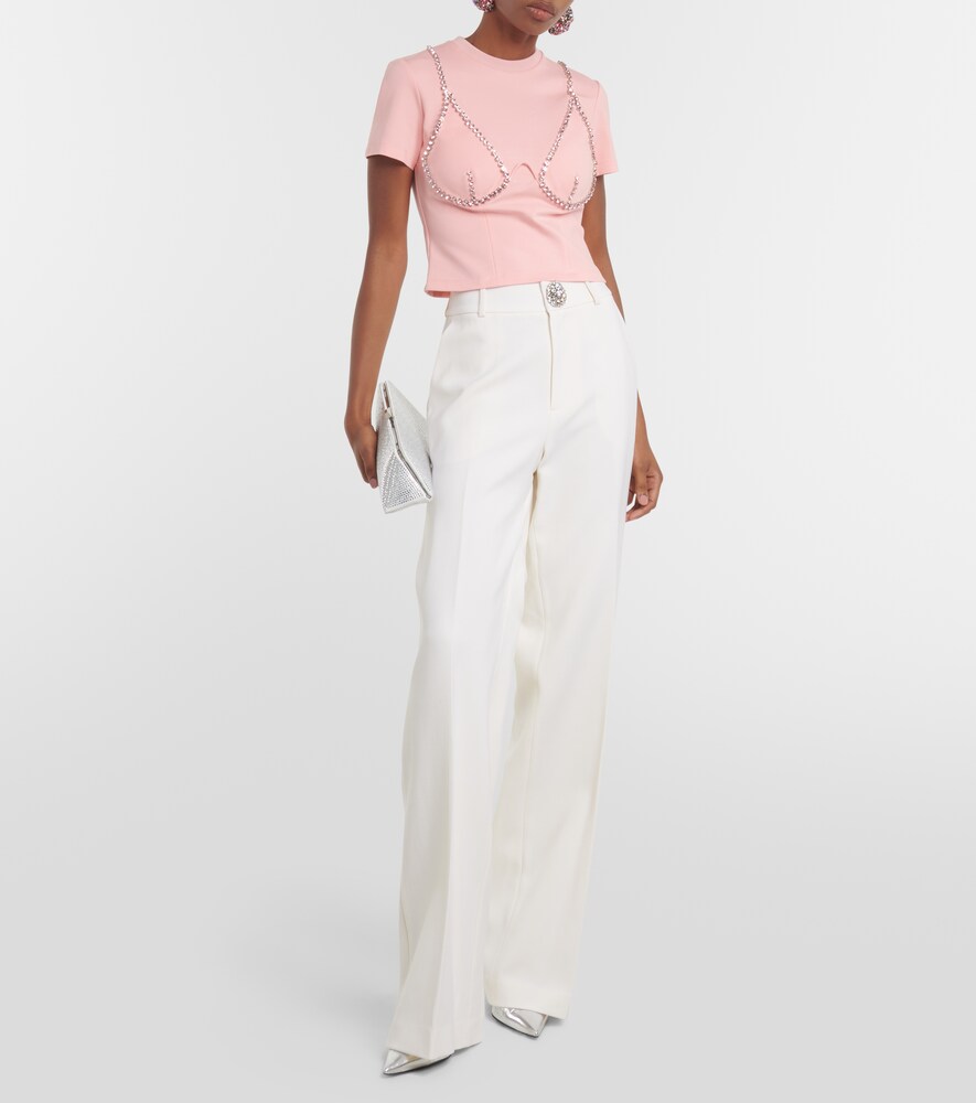  Area Area Embellished Jersey T-shirt 