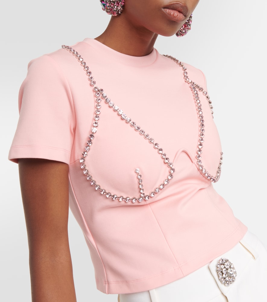  Area Area Embellished Jersey T-shirt 