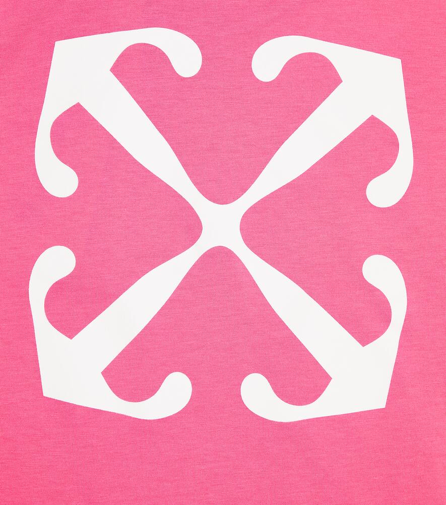 Off-white Off Stamp Cotton T-shirt In Pink