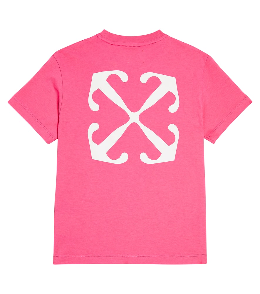 Off-white Off Stamp Cotton T-shirt In Pink