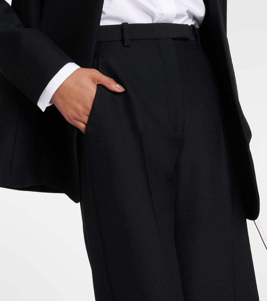 Shop Loro Piana Virgin Wool Wide-leg Pants In Black