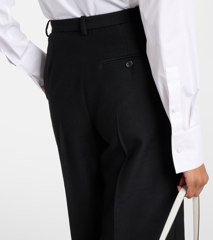 Shop Loro Piana Virgin Wool Wide-leg Pants In Black