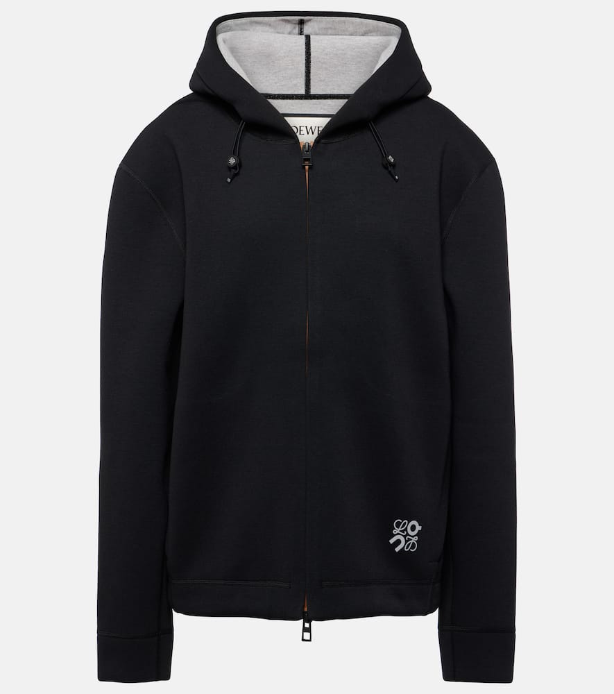 x On logo jersey hoodie