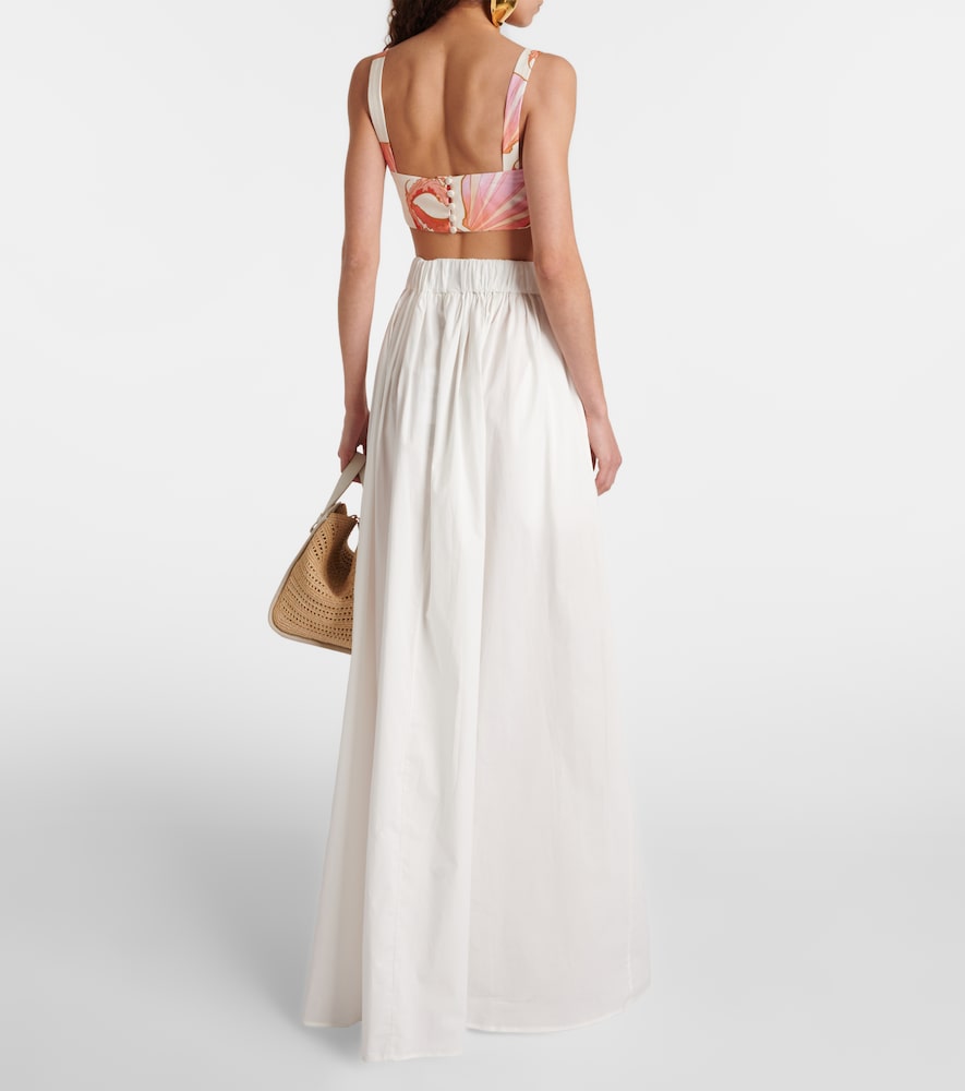  Adriana Degreas Adriana Degreas Cotton Poplin Maxi Skirt 