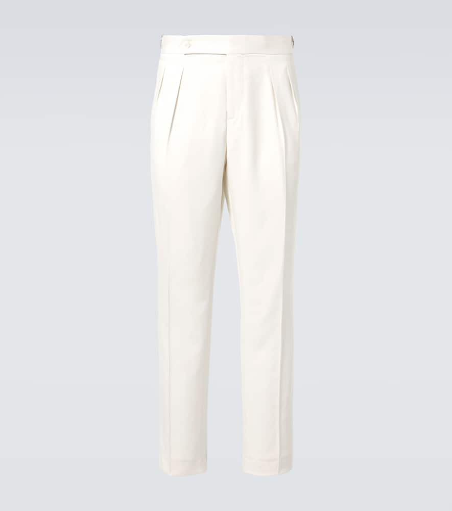Brunello Cucinelli Silk twill tuxedo pants