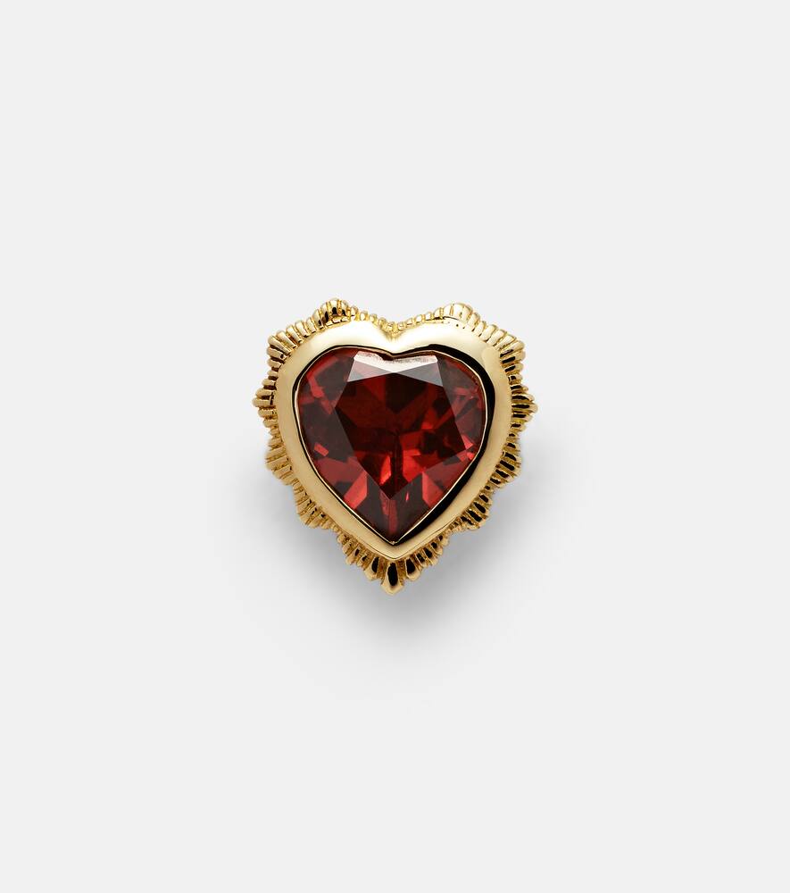 FoundRae True Love 18kt gold earring with garnet