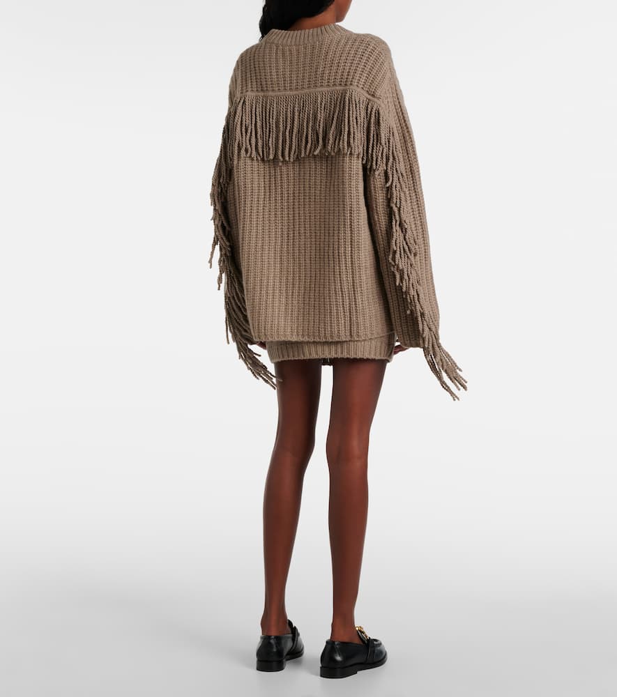 Lisa Yang Hilma Fringed Cashmere Sweater In Brown