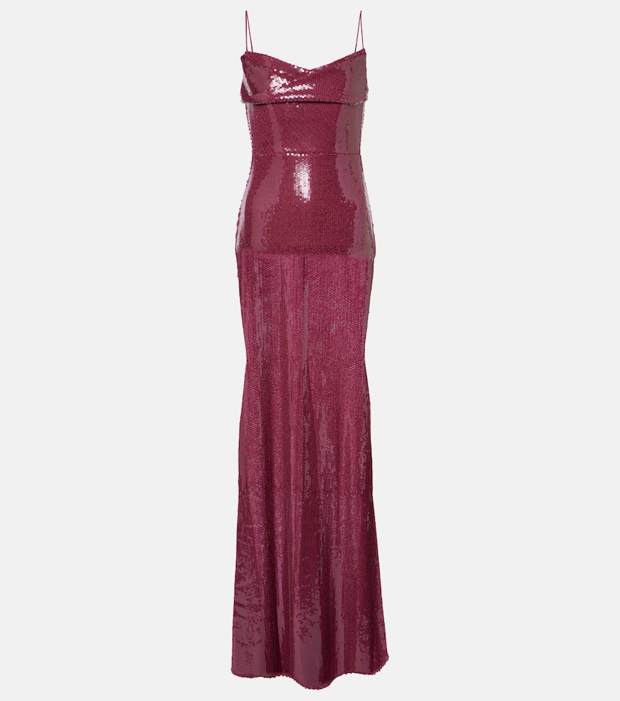 Sequined corset gown