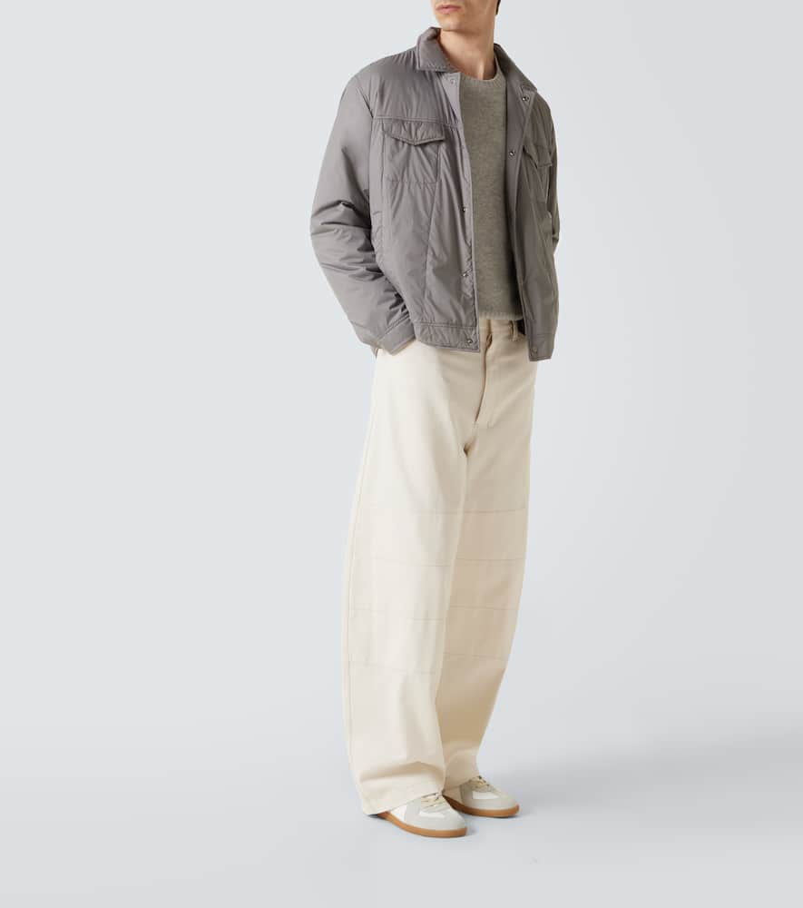 Herno Grey Shirt With Functional Pockets In Green