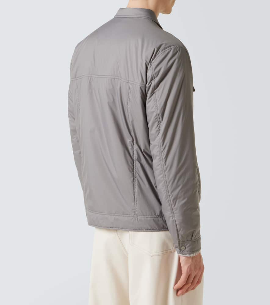 Herno Grey Shirt With Functional Pockets In Green