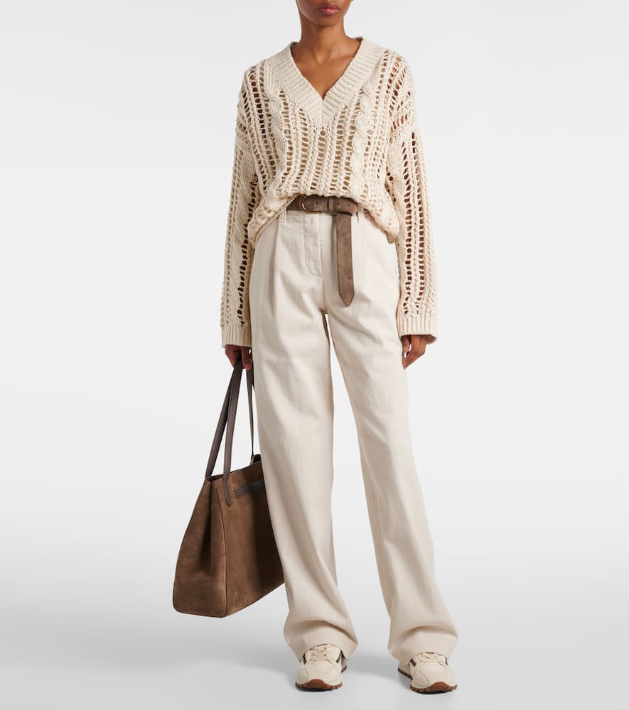 Brunello Cucinelli Beige Monile Sneakers In Neutral