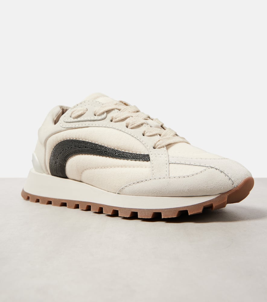 Brunello Cucinelli Beige Monile Sneakers In Neutral