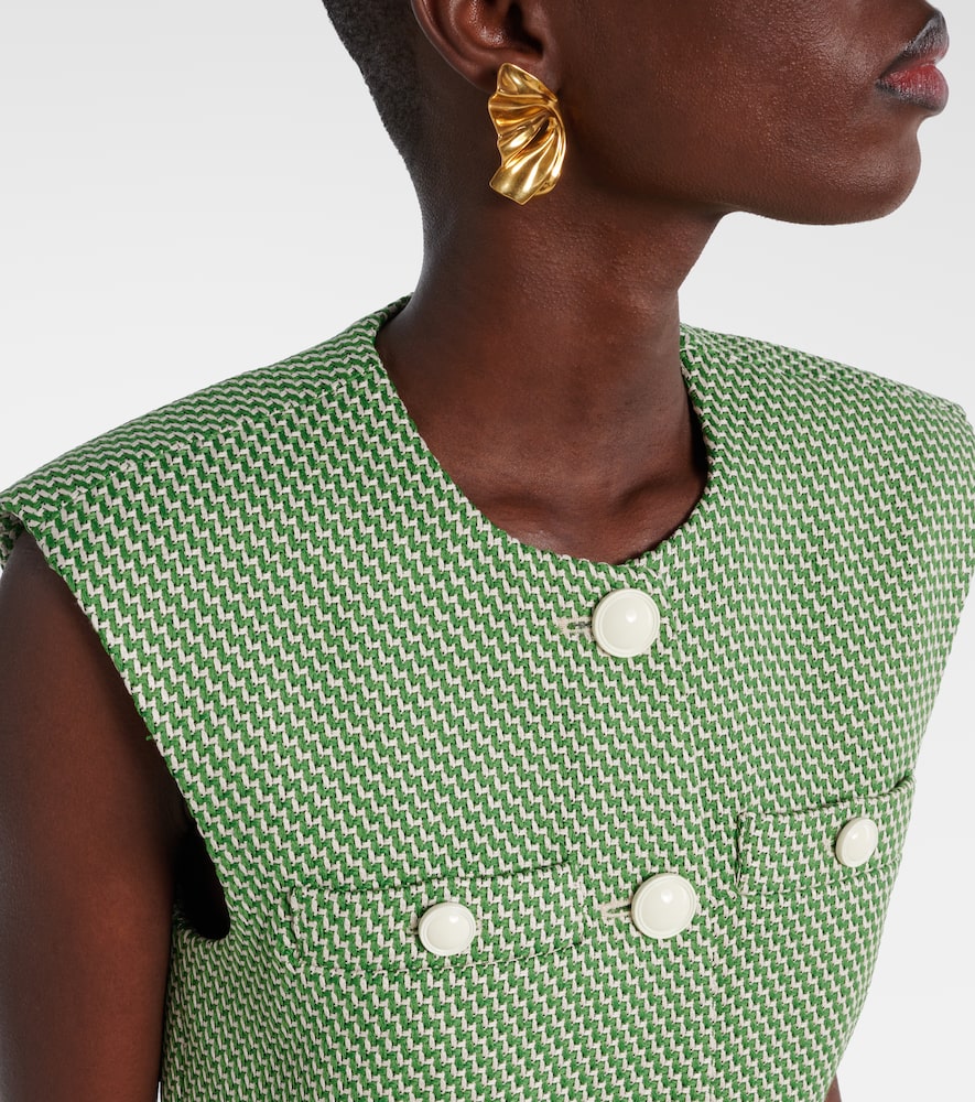 Veronica Beard Tamara Tailored Vest In Green