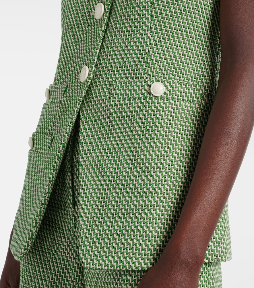 Veronica Beard Tamara Tailored Vest In Green