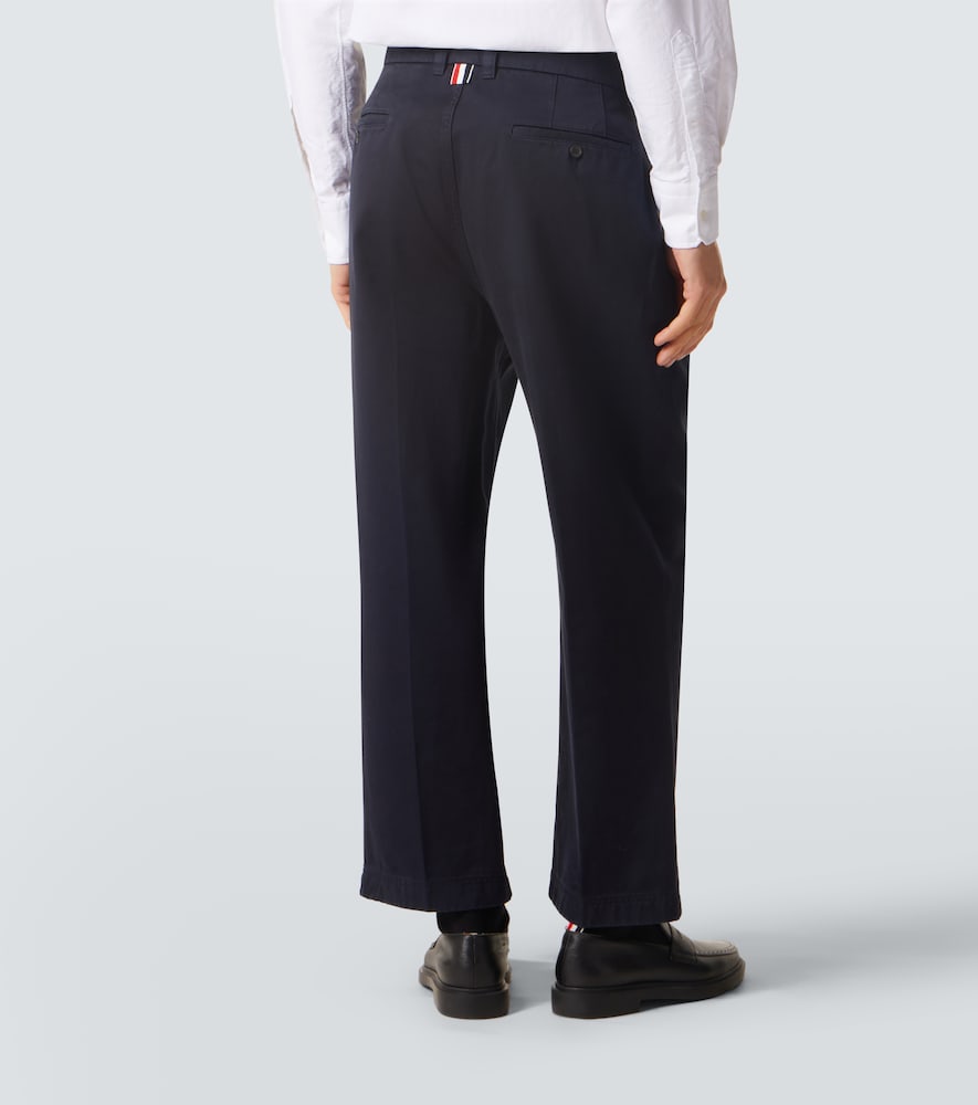  Thom Browne Thom Browne Gerade Hose Aus Baumwoll-twill 