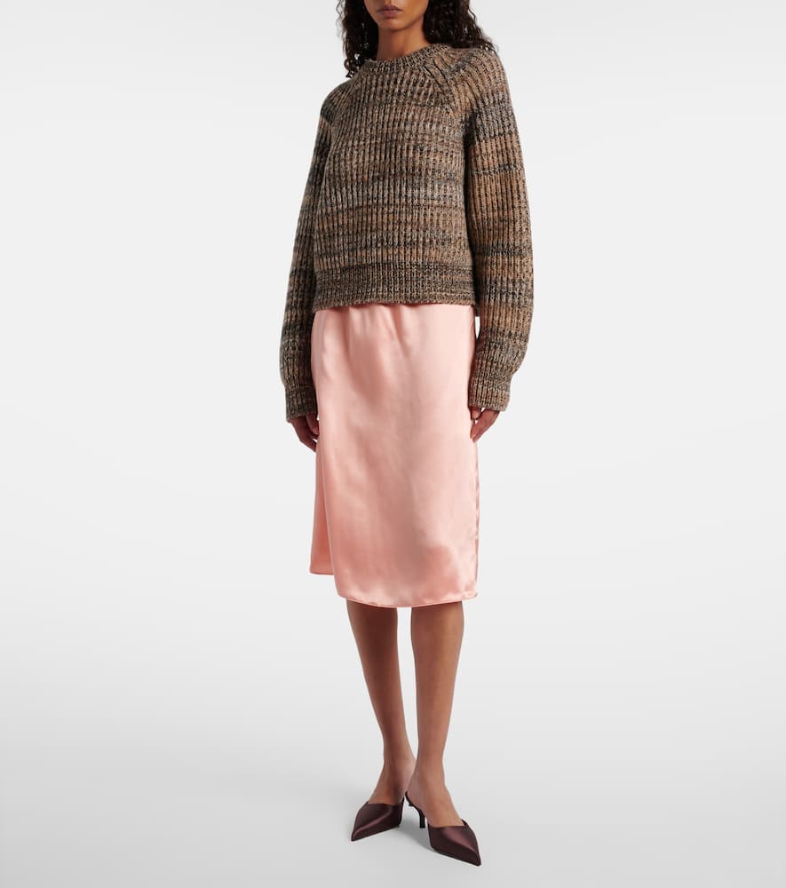 Prada Wool And Cashmere Sweater In Brown