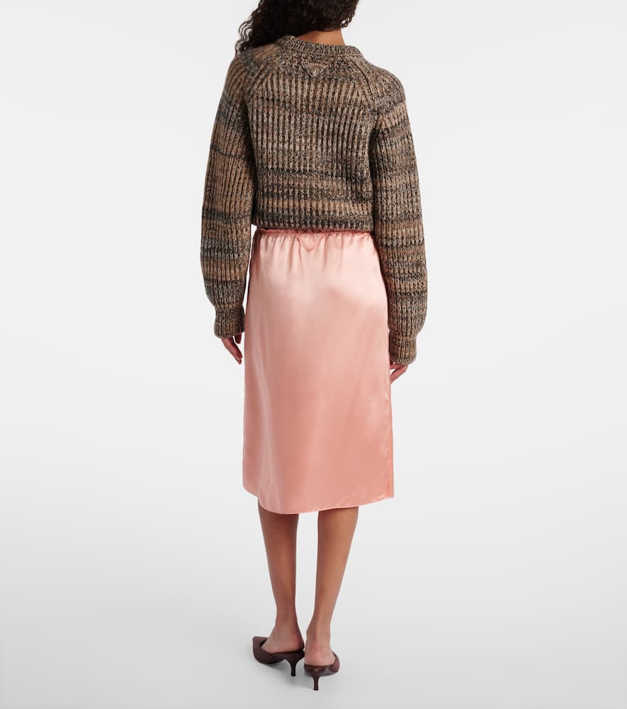 Prada Wool And Cashmere Sweater In Brown