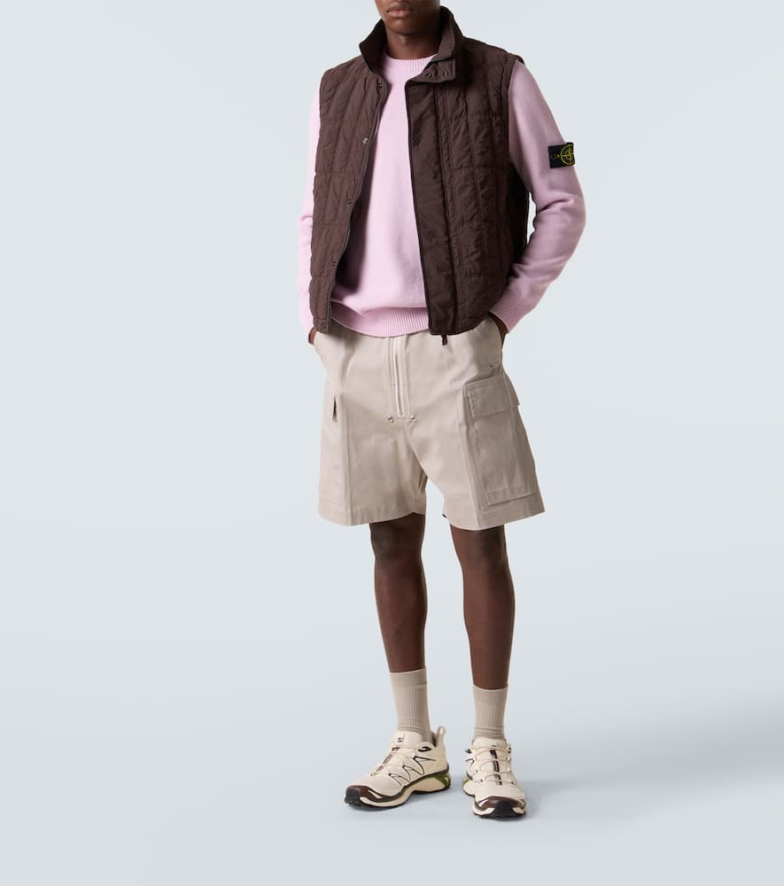 Stone Island Ghost Quilted Puffer Vest In Brown