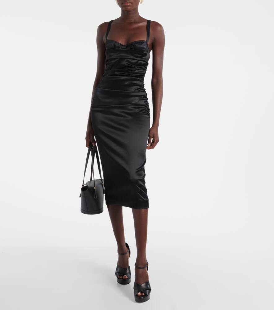 Dolce & Gabbana Capri Medium Leather Tote Bag In Black