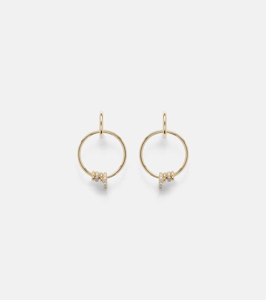 Spinelli Kilcollin Asha 18kt Gold Hoop Earrings With Diamonds In Gold