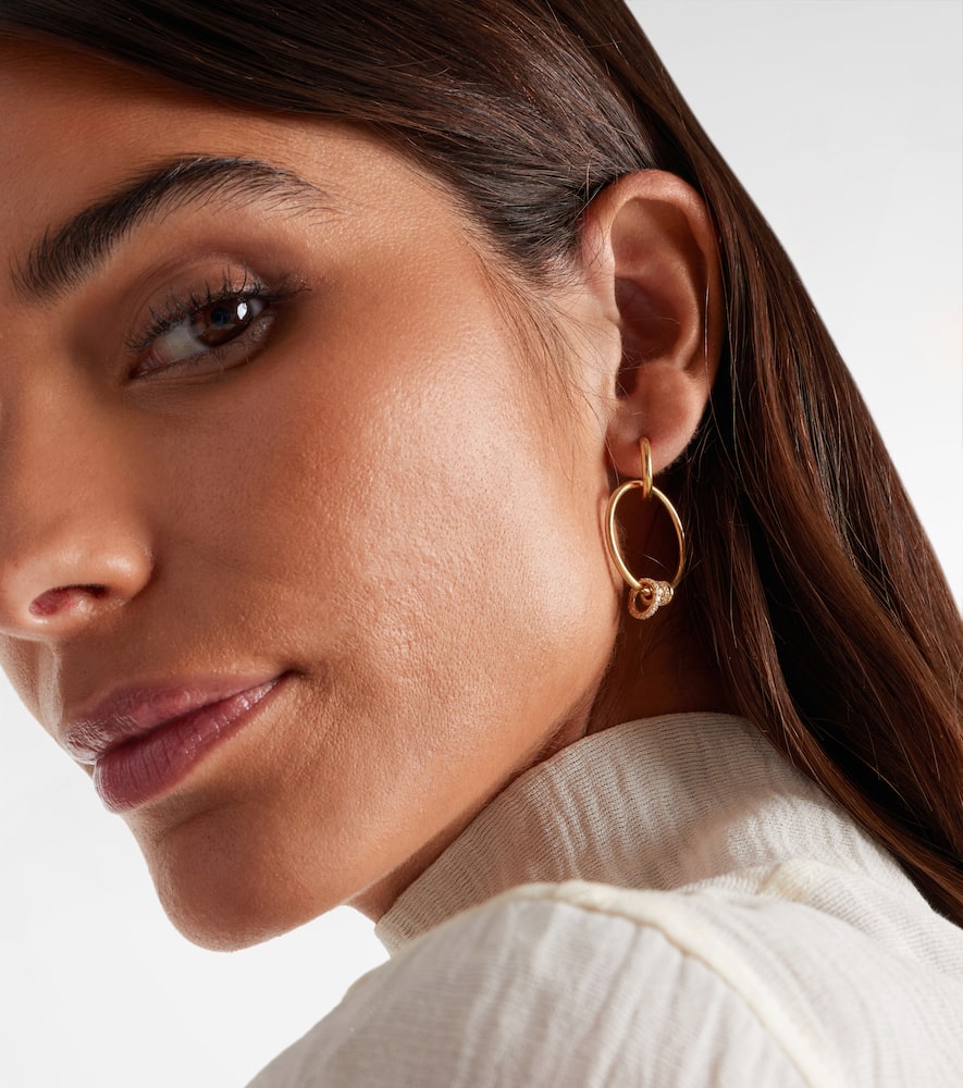Spinelli Kilcollin Asha 18kt Gold Hoop Earrings With Diamonds In Gold