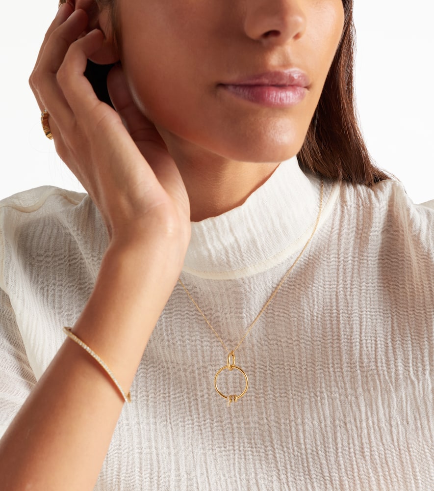 Spinelli Kilcollin Asha 18kt Gold Hoop Earrings With Diamonds In Gold