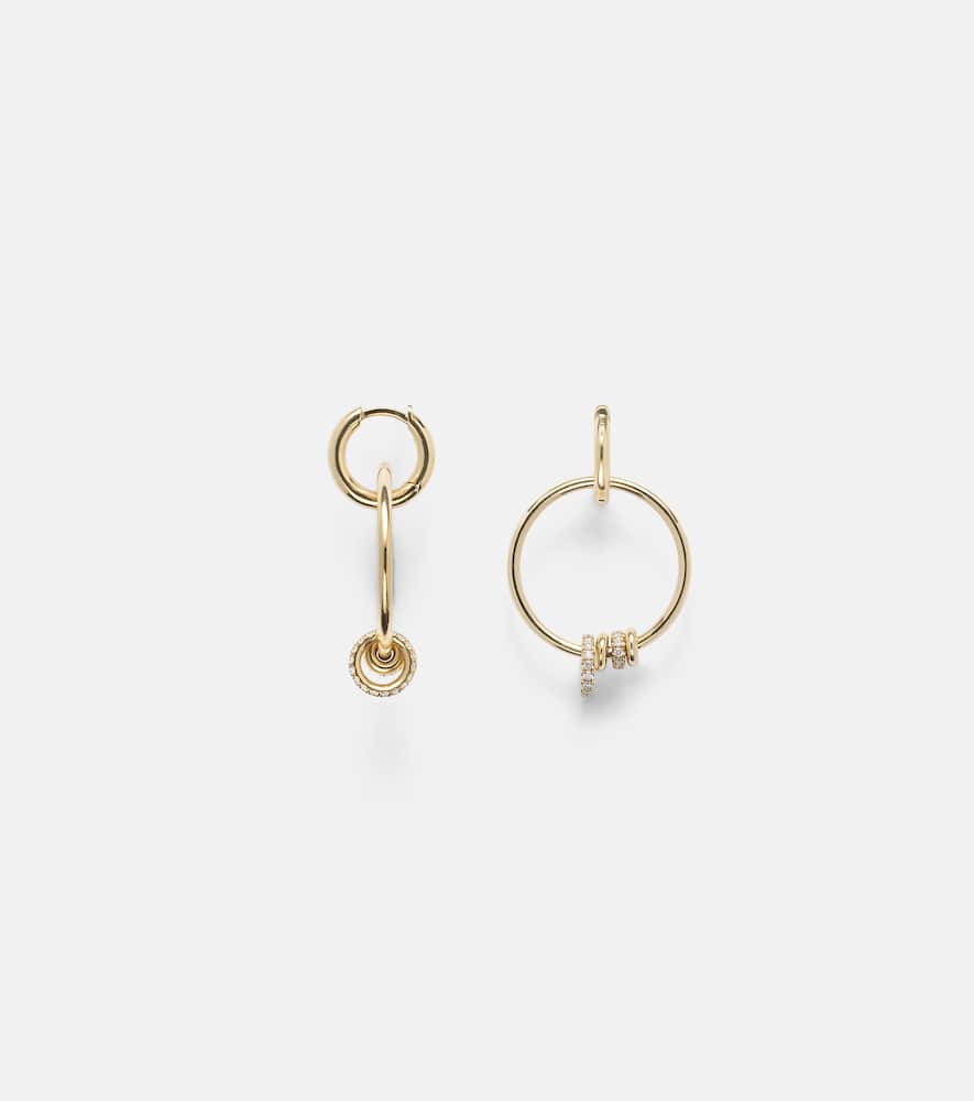 Spinelli Kilcollin Asha 18kt Gold Hoop Earrings With Diamonds In Gold