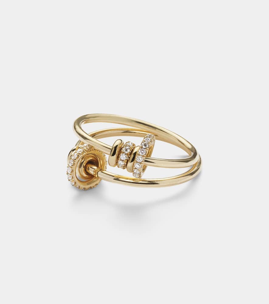 Spinelli Kilcollin Asha 18kt Gold Hoop Earrings With Diamonds In Gold