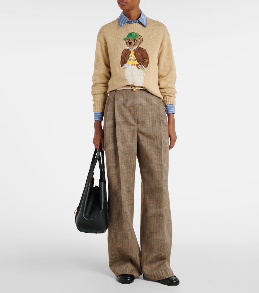 Polo Ralph Lauren Beige Cotton Polo Bear Jumper In Sand