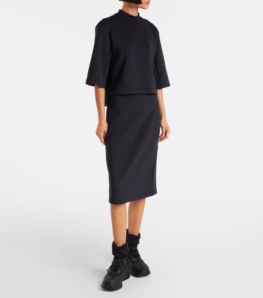 Moncler Genius Black Moncler X Ee72 By Edward Enninful Neoprene T-shirt In Black