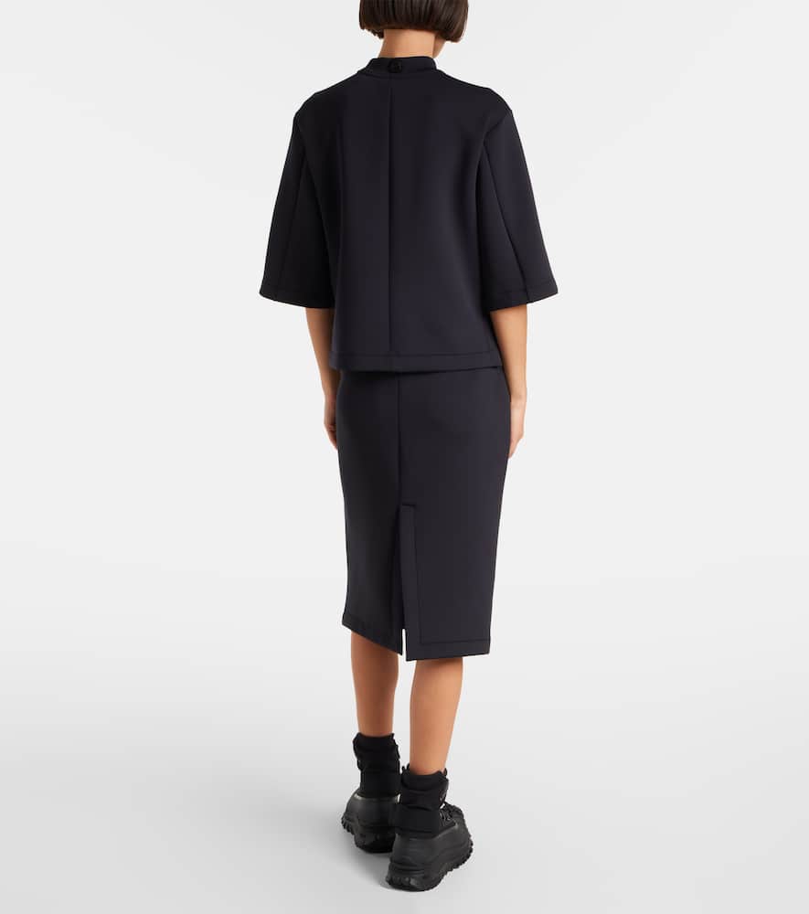 Moncler Genius Black Moncler X Ee72 By Edward Enninful Neoprene T-shirt In Black