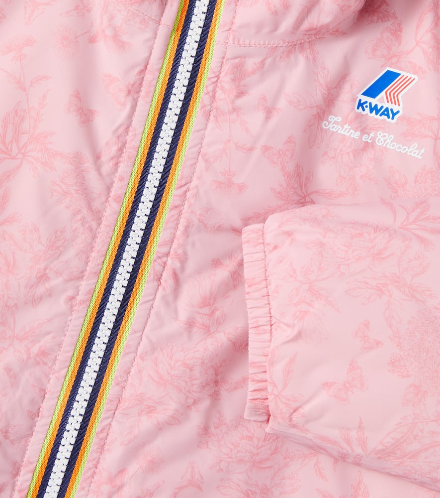 Tartine Et Chocolat Printed Hooded Puffer Jacket In Pink