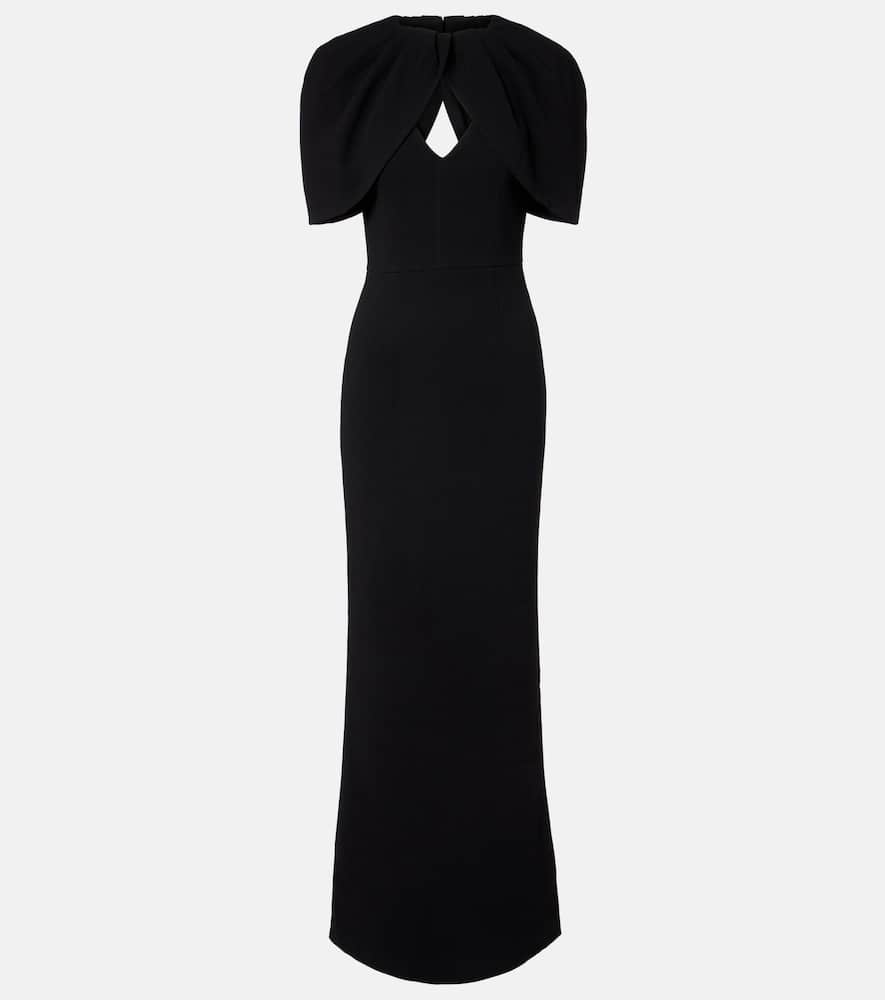 Cameron caped crêpe gown