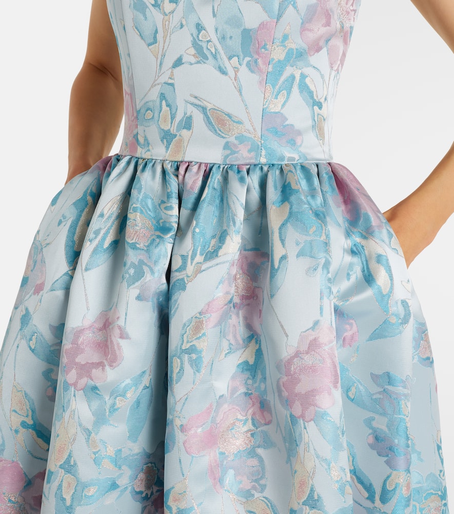 Markarian Tatiana Floral Gown In Blue