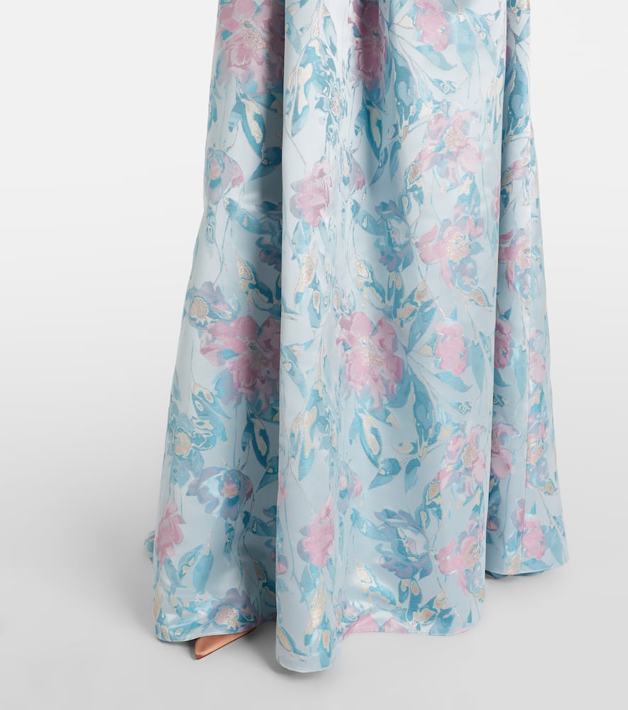 Markarian Tatiana Floral Gown In Blue