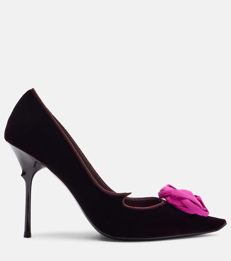  Roger Vivier Roger Vivier Pumps Rose Vivier 100 Aus Samt 