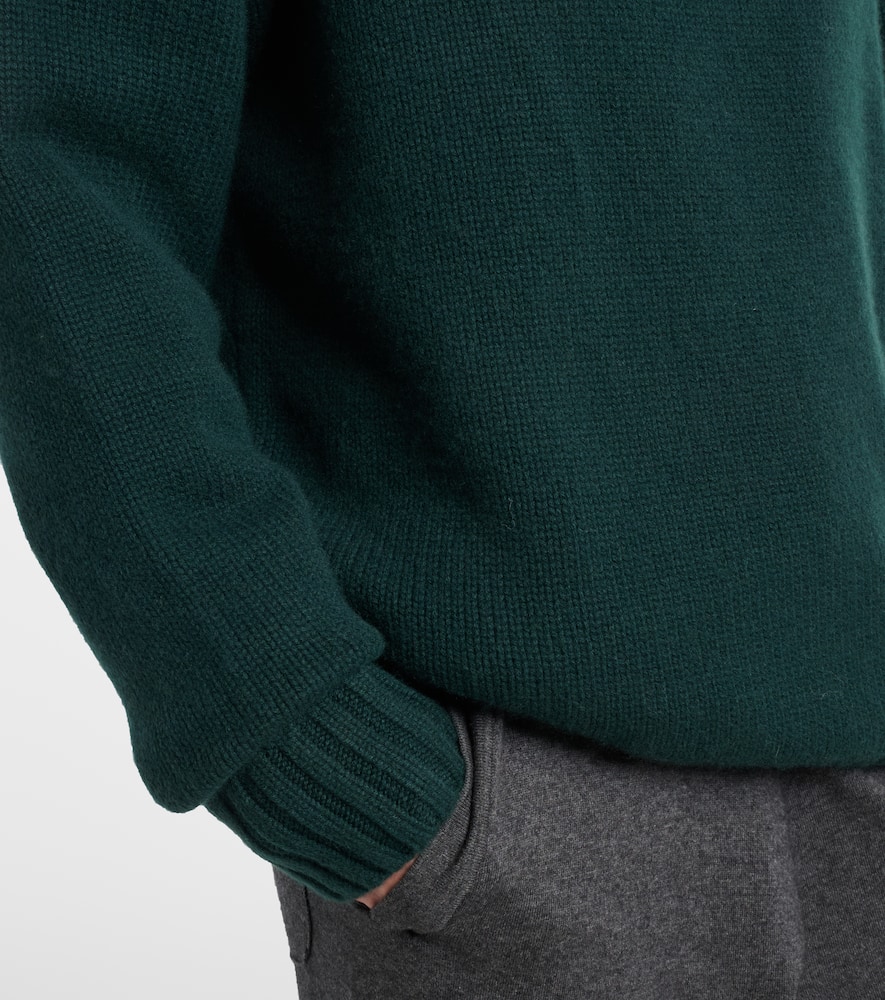 Extreme Cashmere Lovely Ribbed-knit Cashmere Sweater In Green