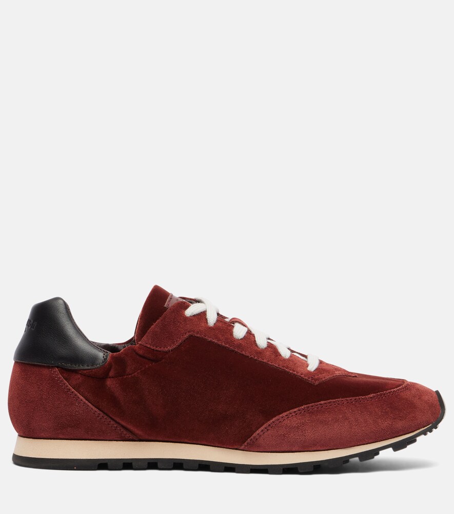  Le Monde Beryl Le Monde Bã©ryl Slim Runner Suede-trimmed Sneakers 