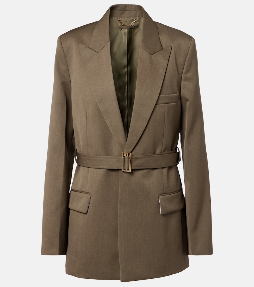 Victoria Beckham Belted wool-blend blazer