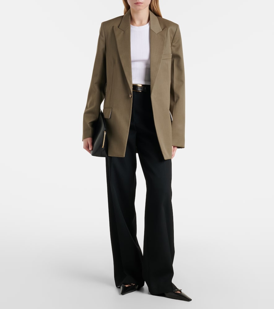  Victoria Beckham Victoria Beckham Belted Wool-blend Blazer 
